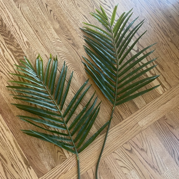 Pottery Barn Accents Set Of Two Pottery Barn Faux Palm Leaves